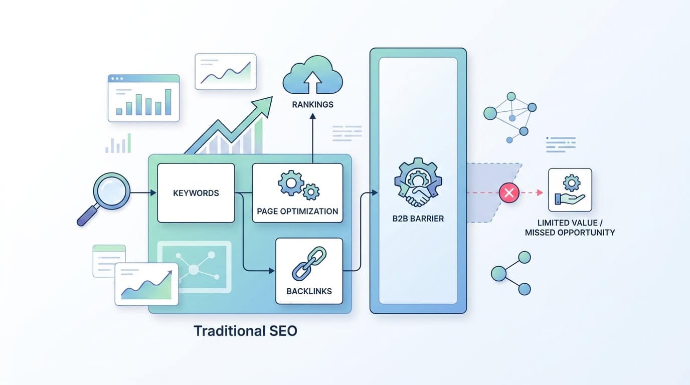 Illustration: What Is Traditional SEO — and Why It Falls Short in B2B