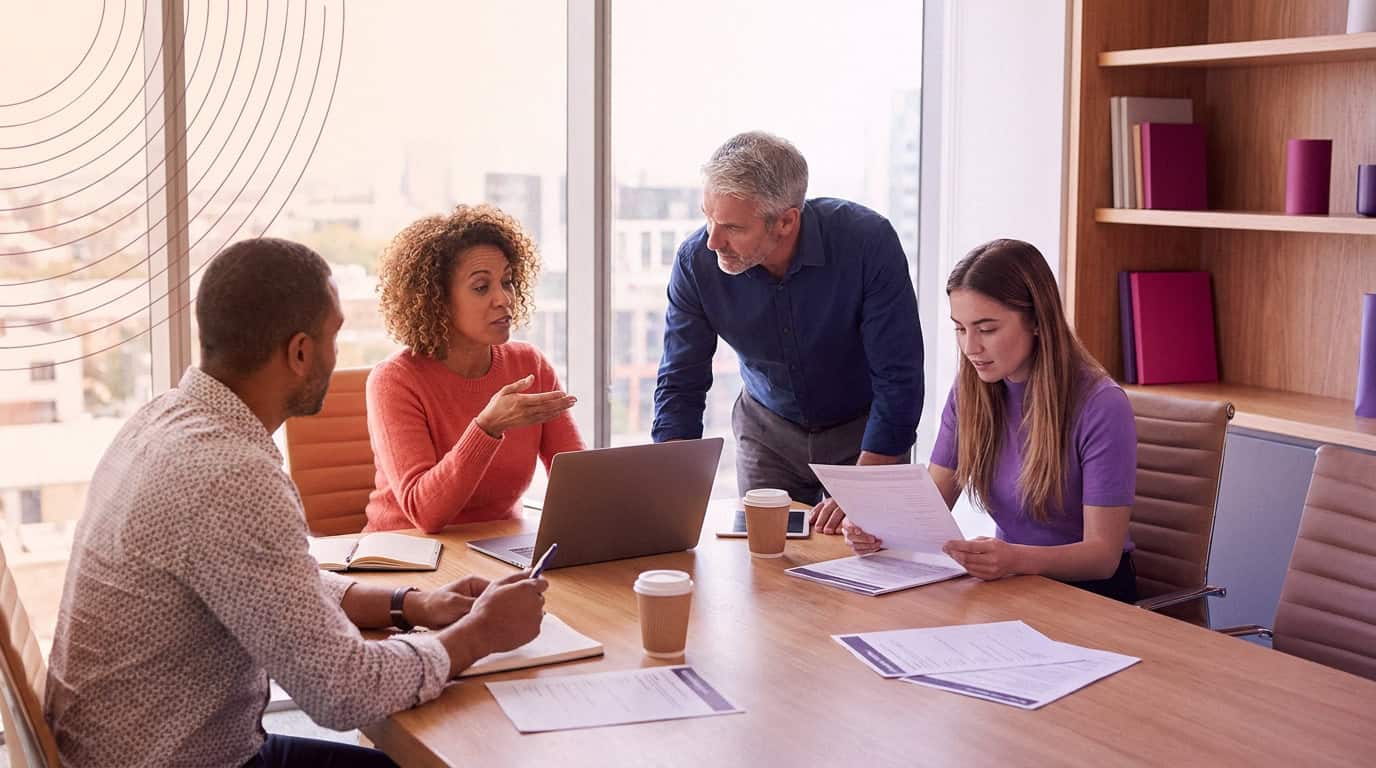 Persona workshop with a company's sales and leadership team